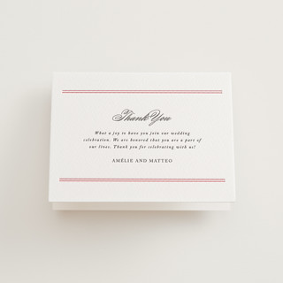 Steeped in Tradition Letterpress Wedding Thank You Cards