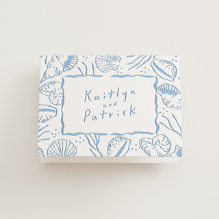 Shoreline Letterpress Wedding Thank You Cards