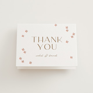 Wildflower Garland Letterpress Wedding Thank You Cards