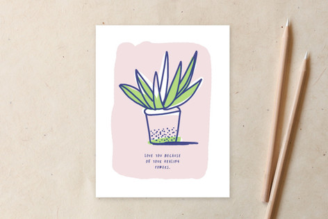 Aloe Pant Love Note Non-Customizable Stationery