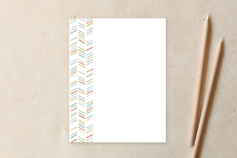 Drawn Herringbone Note Card Non-Customizable Stationery