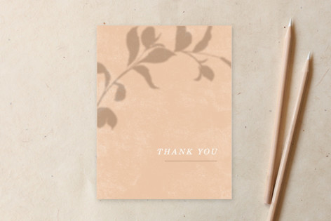 Botanical Shadow Thank You Non-Customizable Stationery
