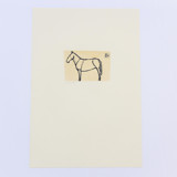 Standing Horse Cream Pastel Original Drawings