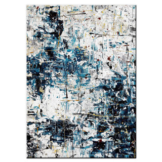 Snow Ski Mountain | Abstract Art on Canvas Original Painting