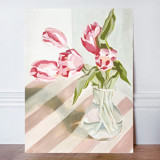 Fresh Tulips in a Vase... by Lucrecia Caporale