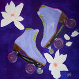 Skates & Blooms Original Painting