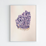 Amethyst glow watercolor painting Original Painting