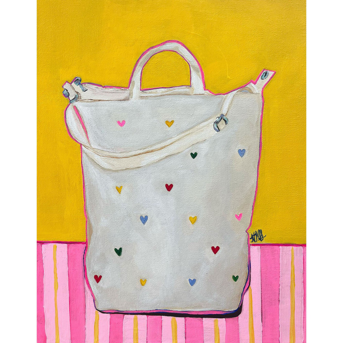 I Heart Totes Original Painting by Nicole Simms Minted