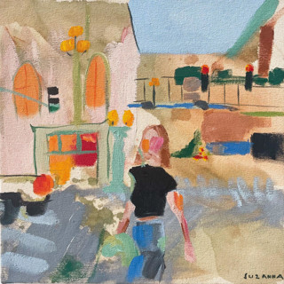 Lexington at Dusk, Painting Original Painting