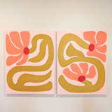 Bloom Together - Set of 2 Original Acrylic Paintings Original Painting