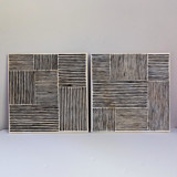 Sketchy Pair | 16" x 16" | Set of 2 Original Painting