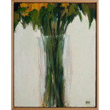 Glass Vase Gold Original Painting