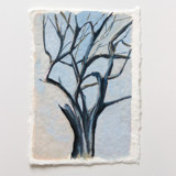Blue tree - small painting Original Painting