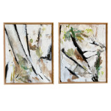 Swaying Birch Pair Original Painting