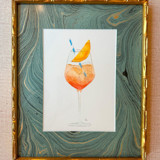13 x 16 Watercolor Aperol Spritz