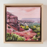 Pink New Mexico landscape Original Painting