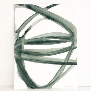 Forest Green Plant Cell Original Painting