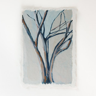 Blue Tree 2 - small painting Original Painting