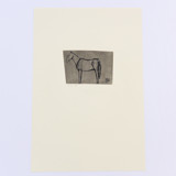 Standing Horse Charcoal Pastel Original Painting