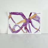 Violet Gold Plant Cell Original Painting