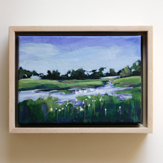 Swan Lake - 5x7 framed original Original Painting