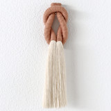 Love Knot wall Sculpture in Peach Original Painting