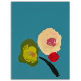 Mini Painting Botanical Turquoise Original Painting