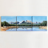 Bierstadt Lake Set of 3 - 8"x8" Unframed Paintings Original Painting