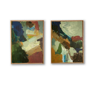 Cedar and Rain 1 & 2 Original Mixed Media