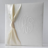 Wedding Memory Book — Ivory Silk w/Satin Ribbon Wedding Albums and Scrapbooks