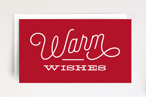 Bold Warm Wishes Non-Custom Mini Cards