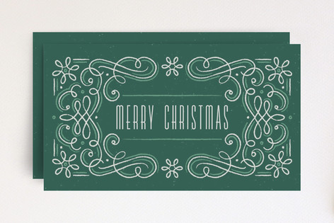 Snowflake Flourish Frame Non-Custom Mini Cards