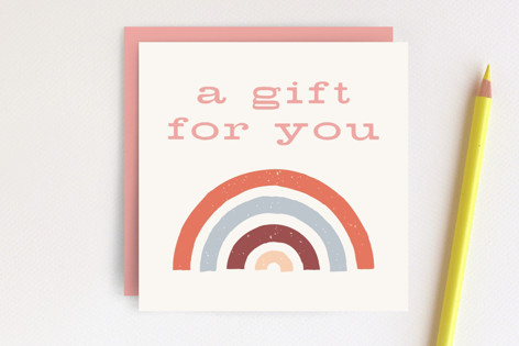 Stamped Rainbows Tag Non-Custom Mini Cards