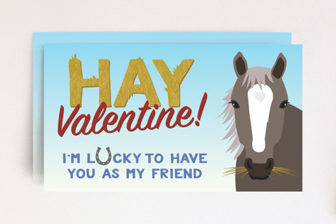 Hay for Valentine Non-Custom Mini Cards