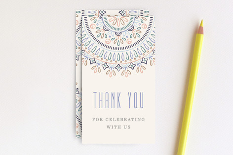 Jardin Mandala Favor Tag Non-Custom Mini Cards