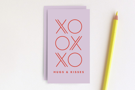 Geometric XO Hugs & Kisses Gift Tag Non-Custom Mini Cards