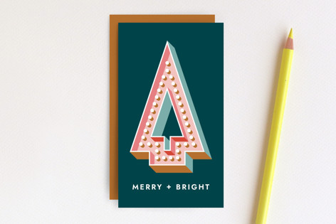 Merry Marquee Gift Tag Non-Custom Mini Cards