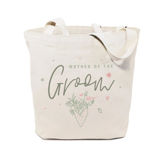 Floral Mother of the Groom Wedding Cotton Canvas Tote Bag Bridesmaid gifts