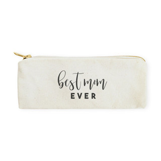 Best Mom Ever Cotton Canvas Pencil Case and Travel Pouch Bridesmaid gifts