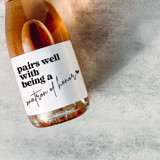 Matron of Honor Gift Wine Label | Pairs well with being a Matron of Honor Bridesmaid gifts