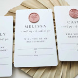 Customized Minimalist Wax Seal Proposal Card Bridesmaid gifts