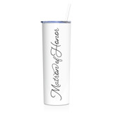 Matron of Honor Tumbler | White | 20 Ounce Stainless Steel Bridesmaid gifts