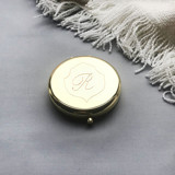 Compact Mirror Engraved Crest Bridesmaid gifts