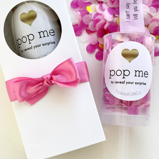 Bridesmaid Confetti Popper Proposal - Pretty in Pink Bridesmaid gifts