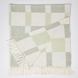 Sumapaz Large Throw in Sage & Spring Green Blankets and Throws
