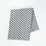 Suzani Black and White Quilted Cotton Throw Blanket Blankets and Throws