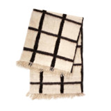 Momos Black and Natural White Wool Blanket Blankets and Throws