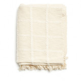 Sea Shell White Handwoven Cotton Throw Blankets and Throws