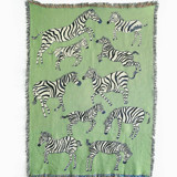 Green Zebras Blanket Blankets and Throws