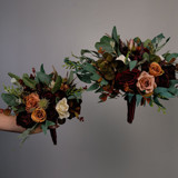 Burgundy Burnt orange Bridesmaids Bouquet Bouquets